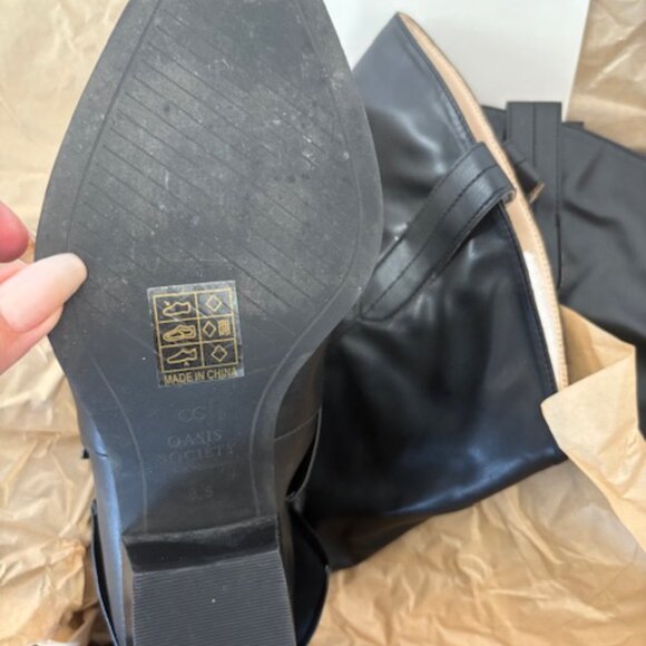 Oasis Society The Thea - Fold Over Black Boots - 8.5 - Picture 8 of 9